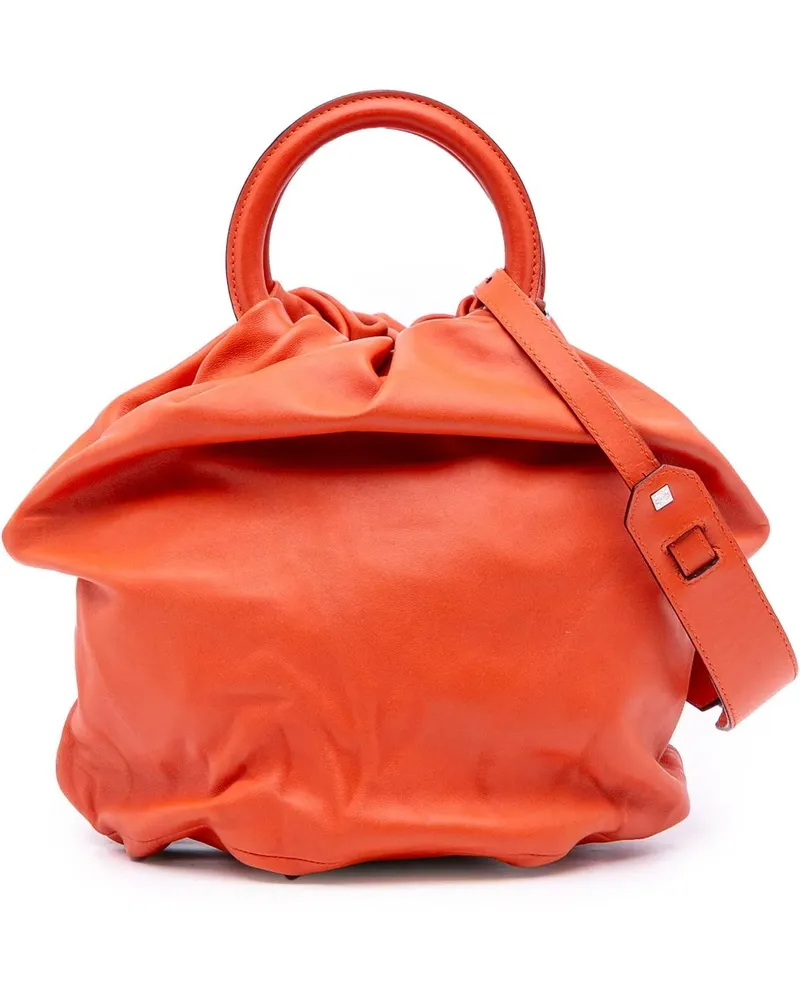 Loewe Hobo Bags Small Gathered Lambskin Bounce Bag orange Orange
