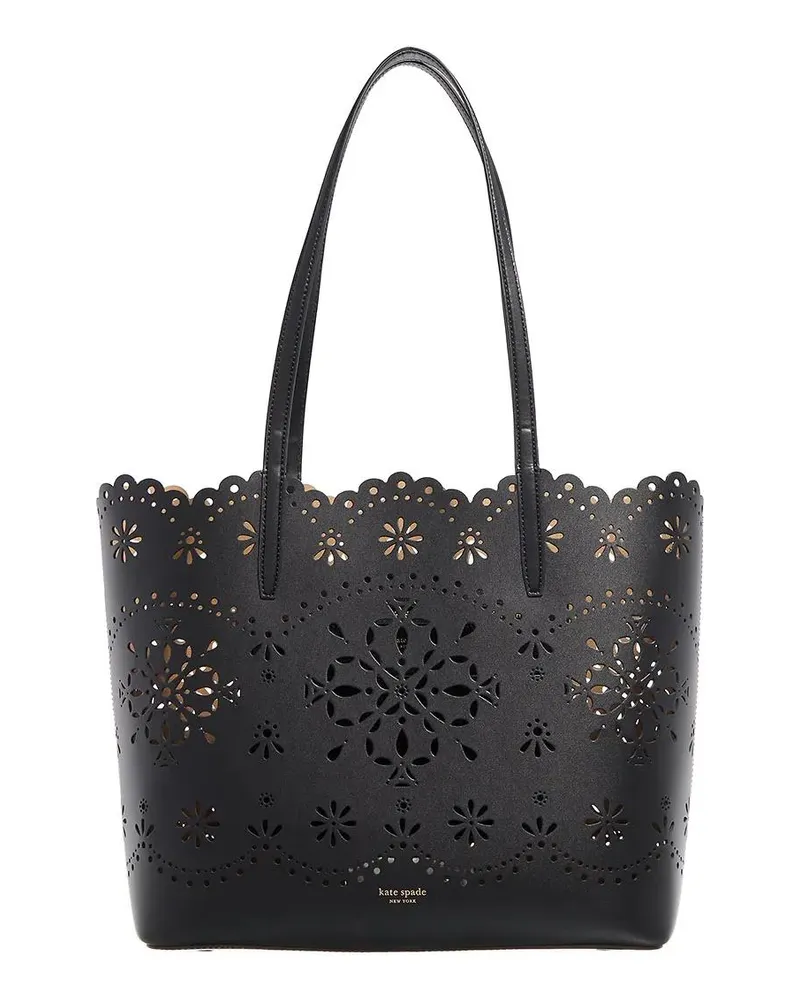 Kate Spade Shopper & Totes Do It All Spade Flower Perforated Fine Grain Leath schwarz Schwarz