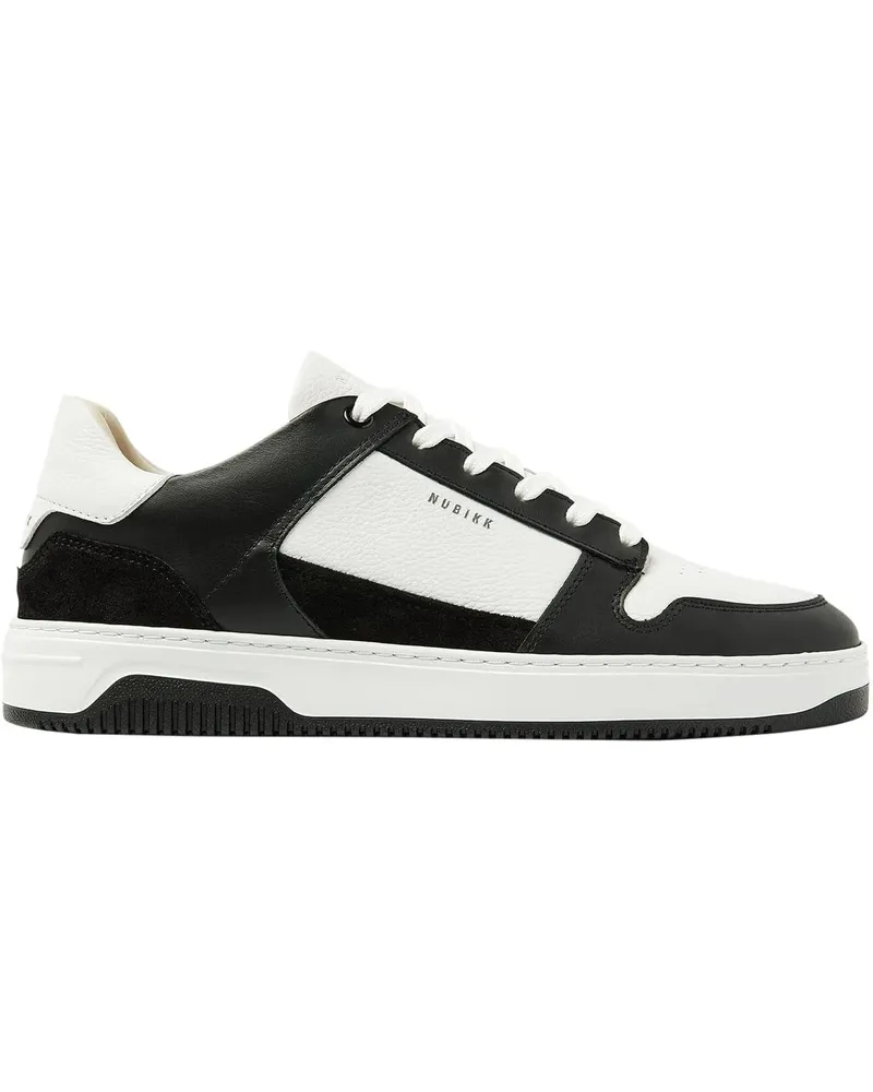 Nubikk Low-Top Sneaker Basket Court  Zwart Witte Sneaker voor Heren weiß Weiß