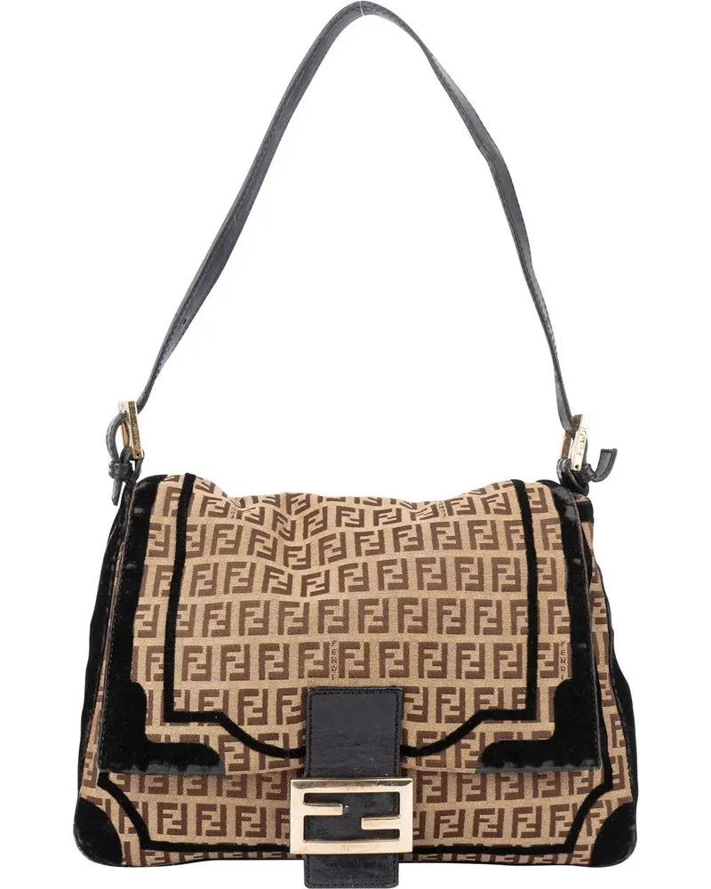 Fendi Crossbody Bags  FF Monogram Limited Baguette Mamma Handbag bunt Bunt