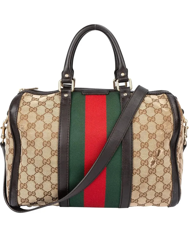Gucci Crossbody Bags  GG Monogram Boston Handbag braun Braun