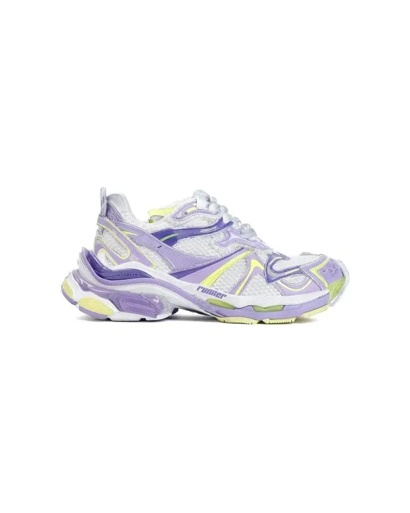 Balenciaga Low-Top Sneaker Runner 2 Lilac Yellow Polyurethane Sneakers lila Lila