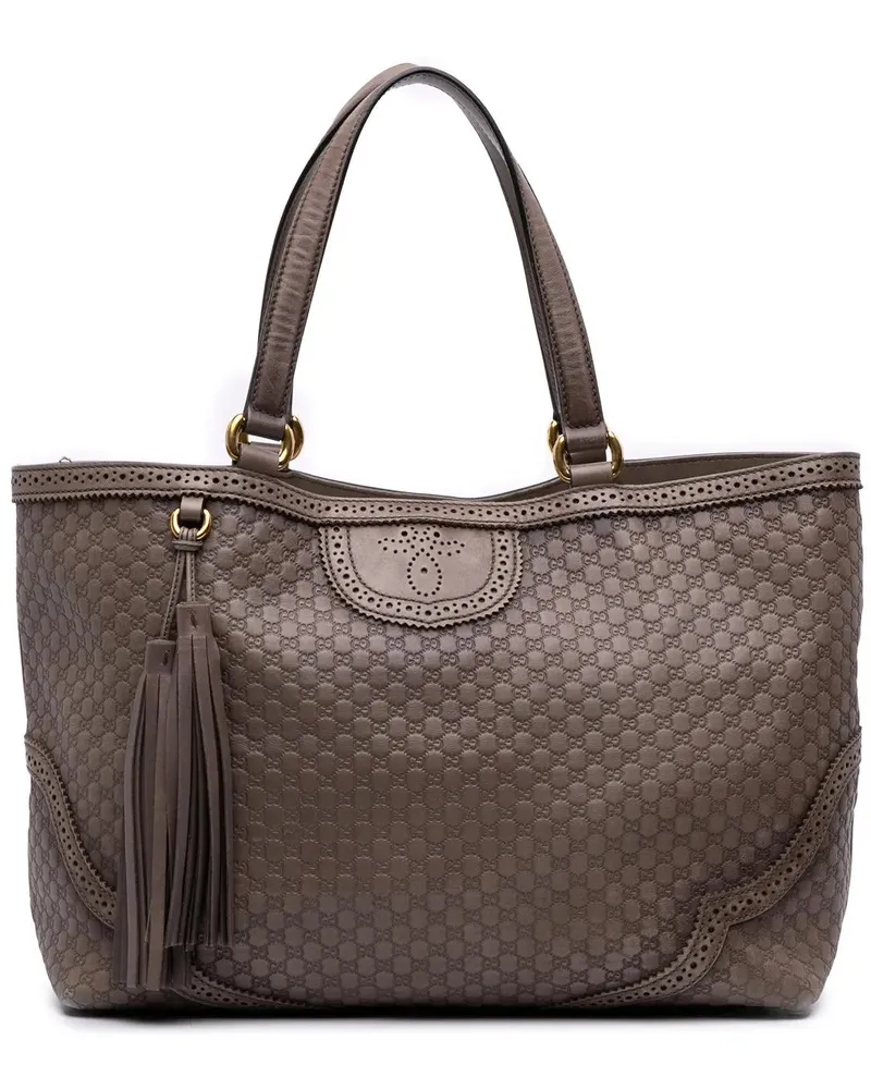 Gucci Shopper Microssima Brogue Duilio Tote braun Braun