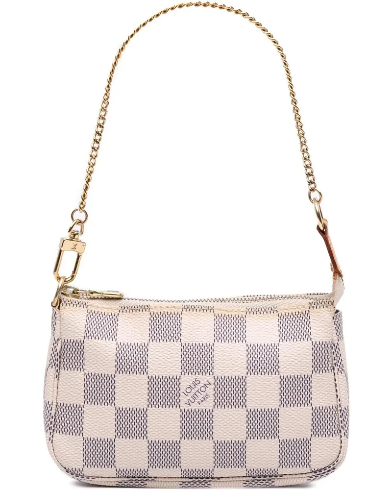 Louis Vuitton Crossbody Bags Damier Azur Mini Pochette Accessoires weiß Weiß