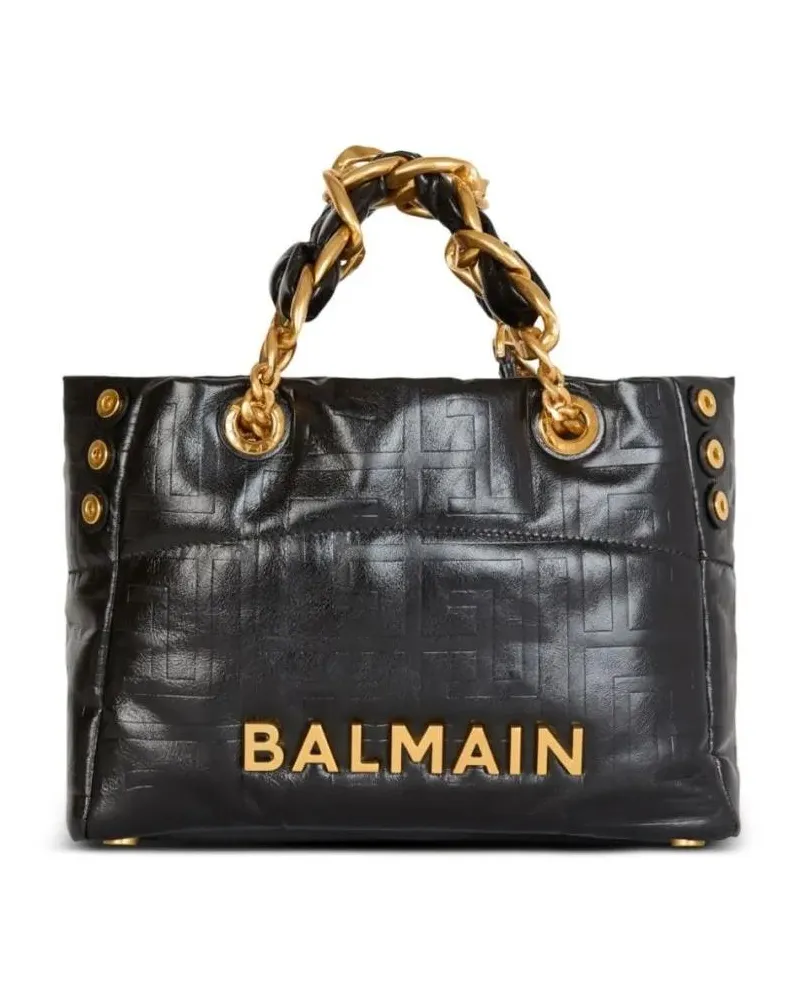 Balmain Crossbody Bags Bag Small 1945 Soft Leather Black Schwarz