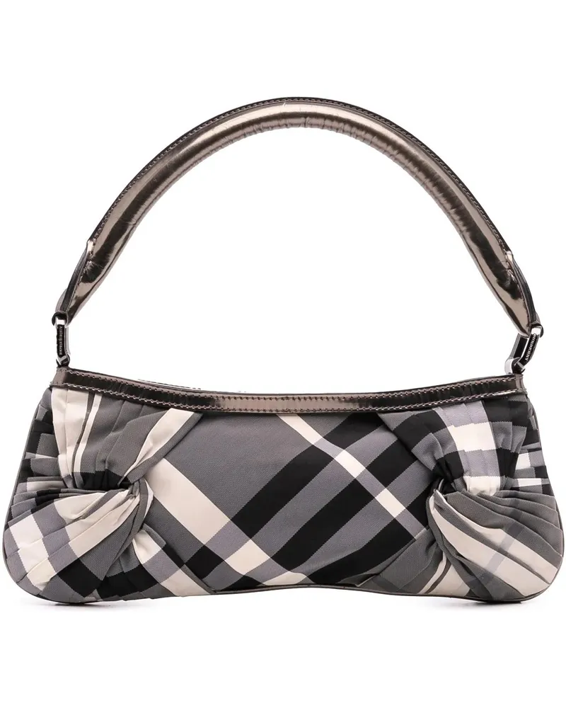 Burberry Crossbody Bags Supernova Check Canvas Handbag grau Grau
