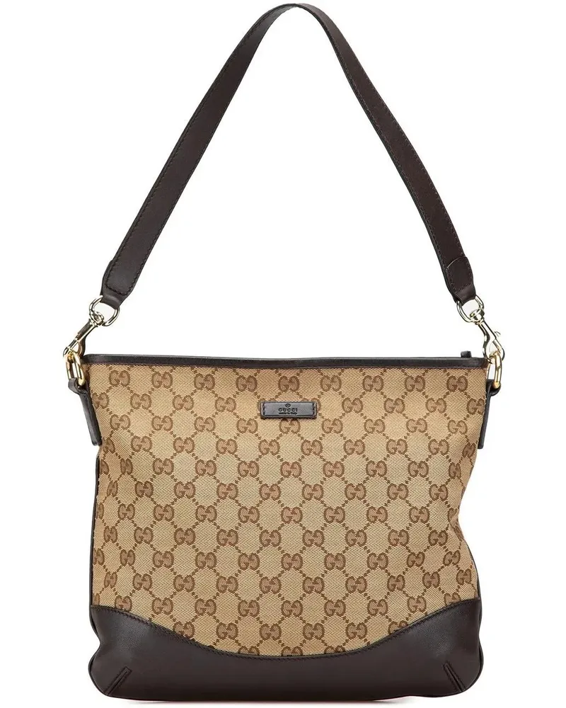 Gucci Hobo Bags 2000-2015 GG Canvas Shoulder Bag braun Braun