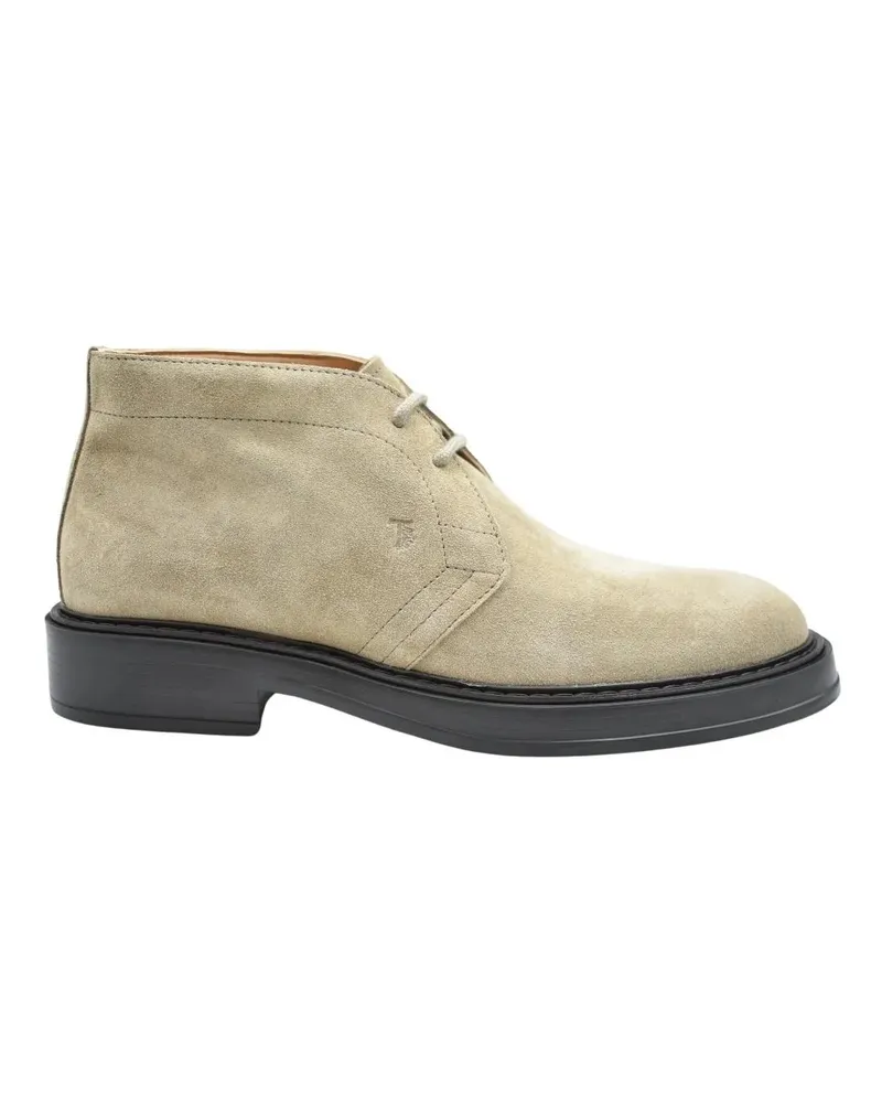TOD'S Laced Suede Boots With Refined Detailing beige Beige