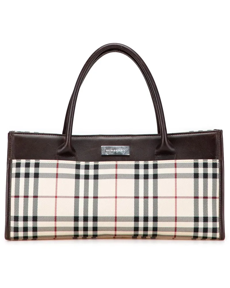 Burberry Crossbody Bags House Check Canvas Handbag braun Braun