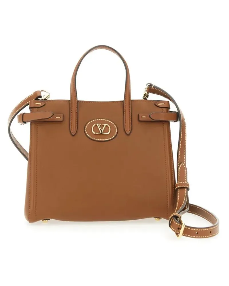 Valentino Garavani Shopper & Totes Small "Antibes" Calfskin Shopping Bag braun Braun