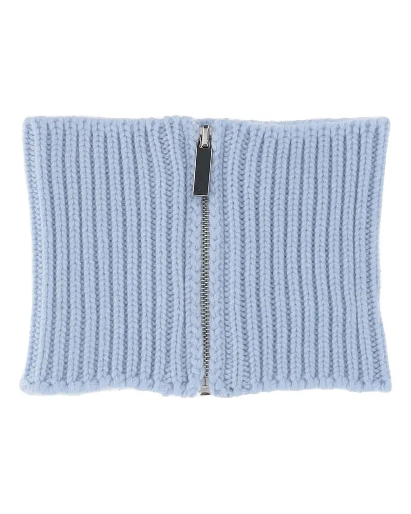 Sa Su Phi Tücher & Schals Cashmere Knit Cashmere Collar Scarf blau Blau