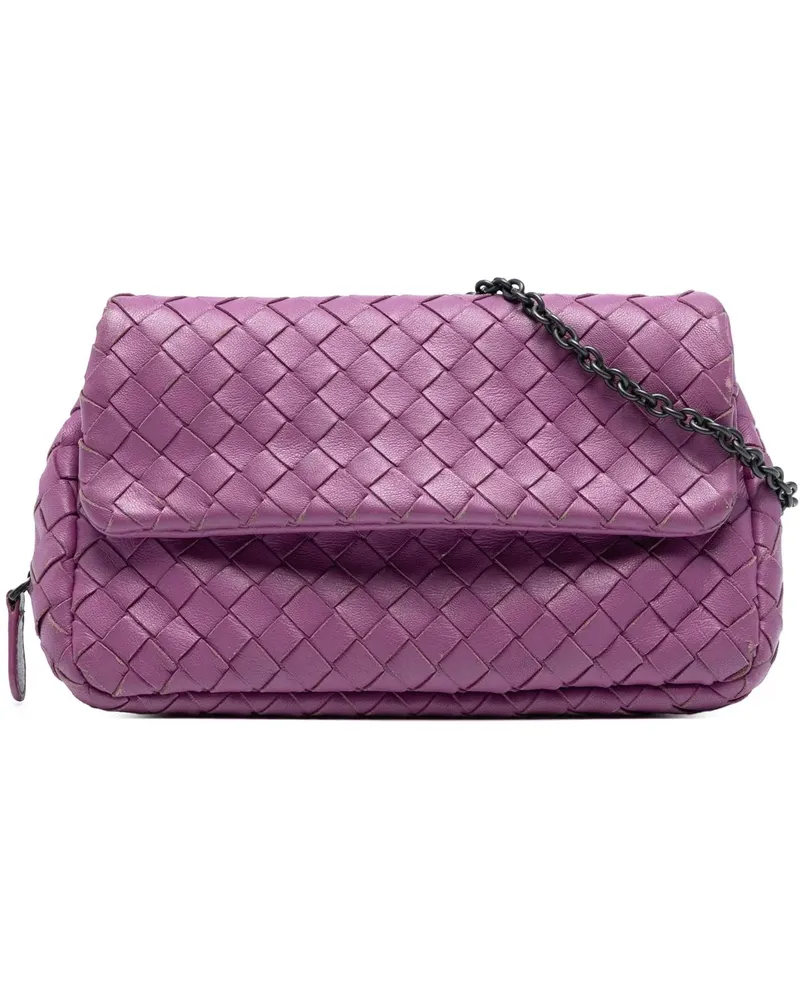 Bottega Veneta Hobo Bags Mini Nappa Intrecciato Expandable Chain Flap Cross orange Orange