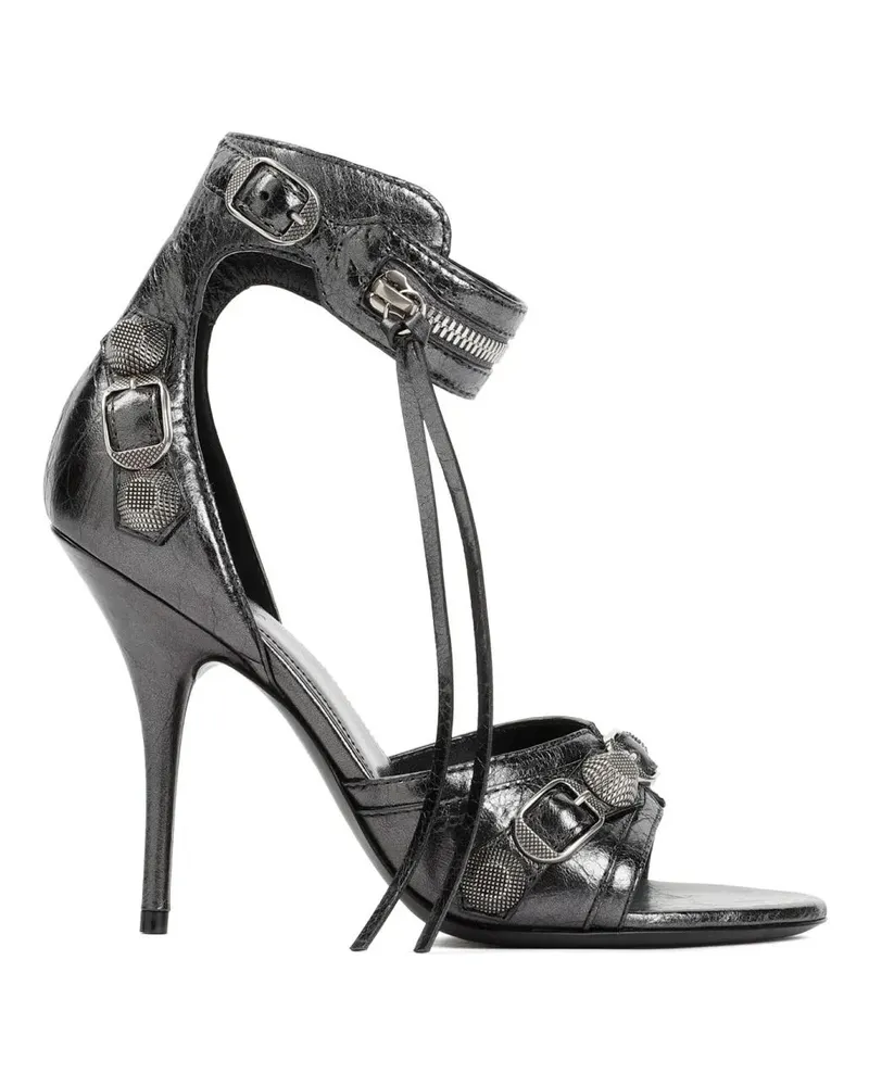 Balenciaga Sandalen Steel Grey Silver Sheep Leather Cagole H110 Sandal silberfarben 