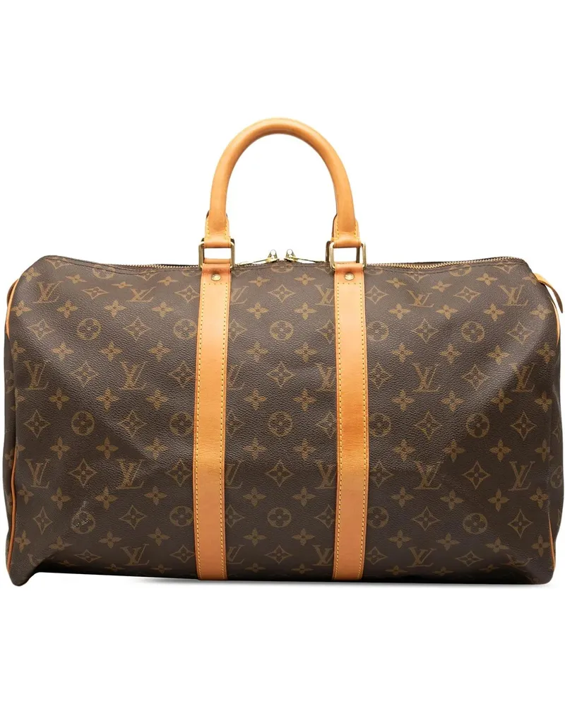 Louis Vuitton Weekender Monogram Keepall 45 braun Braun