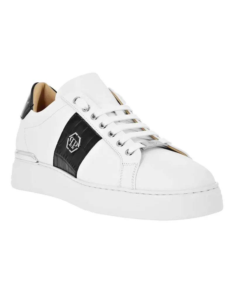 Philipp Plein Low-Top Sneaker Lo-Top Turnschuhe Hexagon weiß Weiß