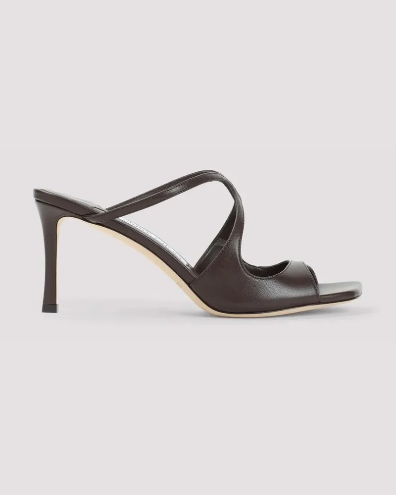 Jimmy Choo Sandalen Anise 75 Brown Nappa Leather Sandals braun Braun