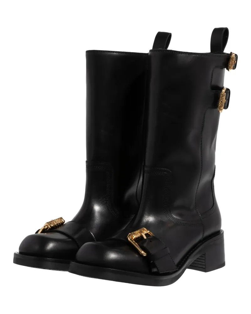 Moschino Stiefel & Boots Logo Multistrap schwarz Schwarz