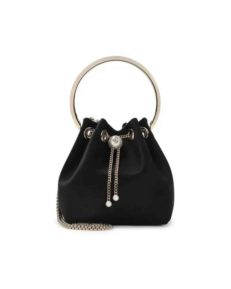Jimmy Choo Crossbody Bags Bonbon Handbag With Drawstring Closure And Circula schwarz Schwarz