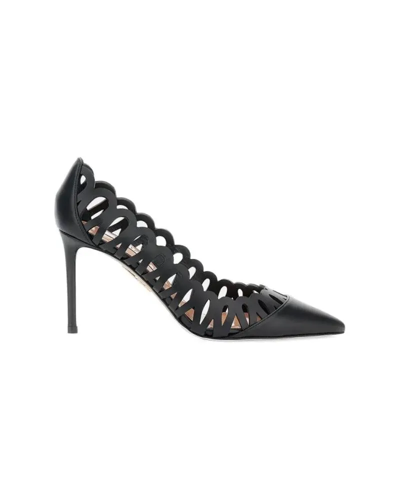 Aquazzura Hohe Schuhe Peep Pump 85 schwarz Schwarz