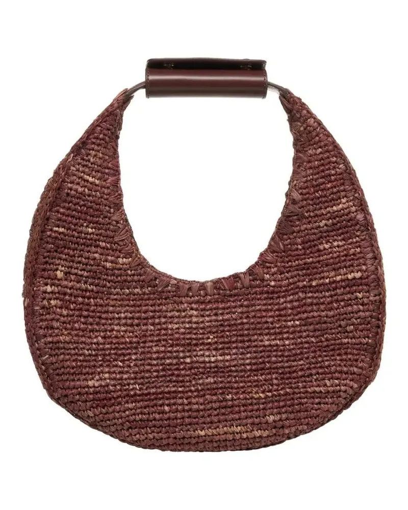 STAUD Crossbody Bags Raffia Moon Bag braun Braun