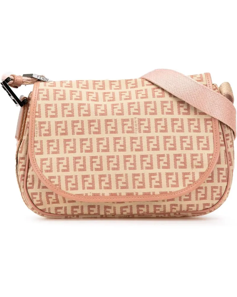 Fendi Hobo Bags 2000-2010 Zucchino Canvas Crossbody braun Braun