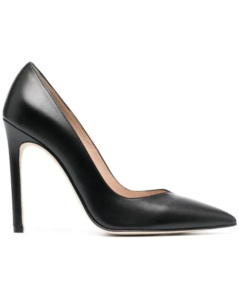Stuart Weitzman Hohe Schuhe Pointed-Toe Black Pumps With Mid-Height Stiletto H schwarz Schwarz