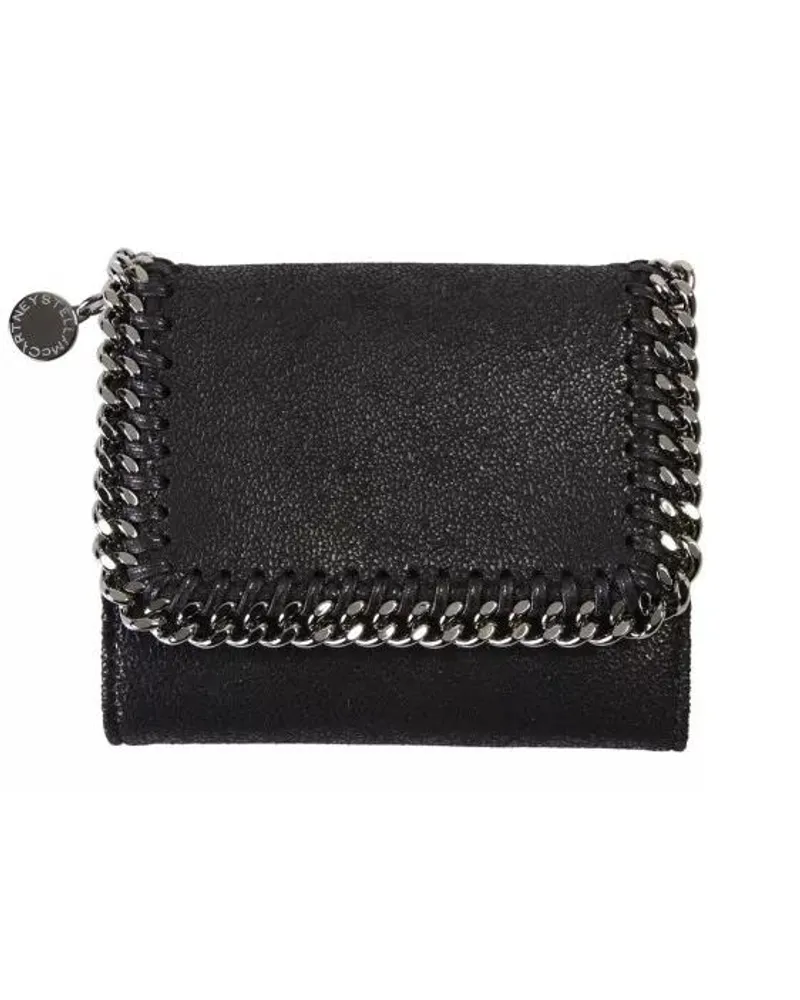 Stella McCartney Portemonnaie Falabella Chain Insert Wallet Schwarz