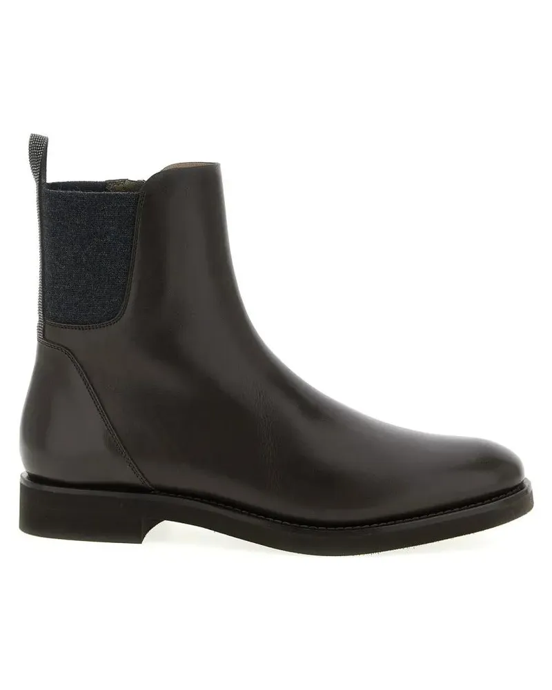 Brunello Cucinelli Stiefel Monile Ankle Boots braun Braun