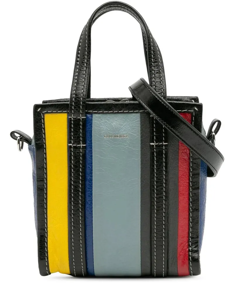 Balenciaga Hobo Bags XXS Calfskin Bazar Shopper Satchel blau Blau