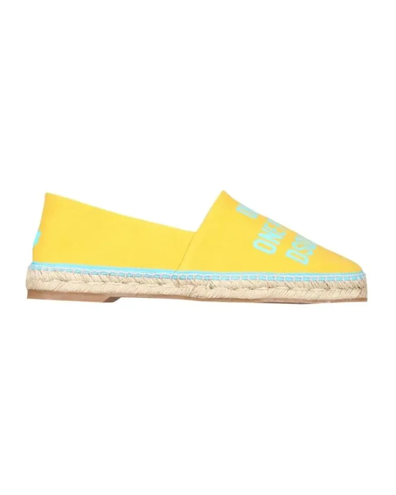 Dsquared2 Loafer Organic Canvas Espadrille goldfarben Gold