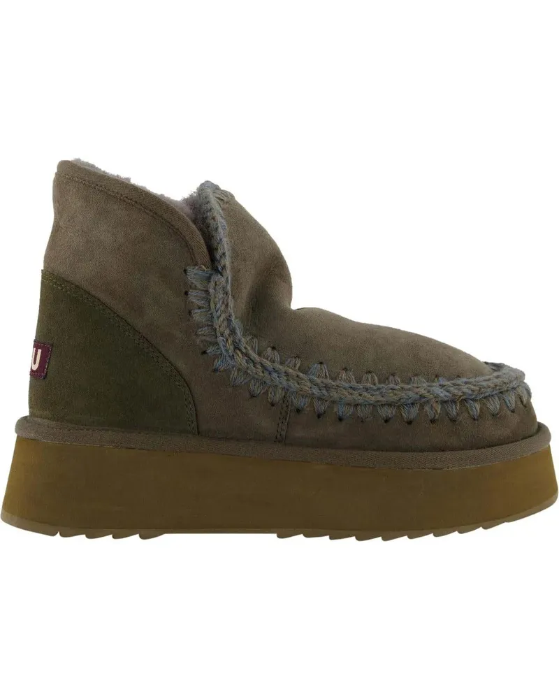Mou Stiefel Dames Mini Eskimo Platform Boot grün Grün