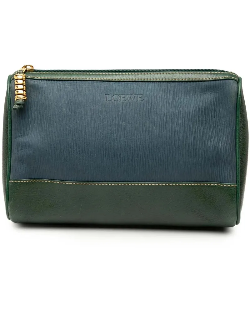 Loewe Kosmetiktaschen Leather Velazquez Pouch blau Blau
