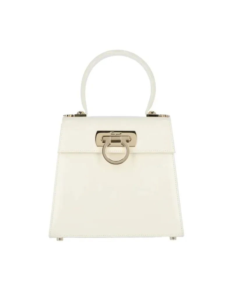 Ferragamo Crossbody Bags Iconic S Handbag – Off-White weiß Weiß