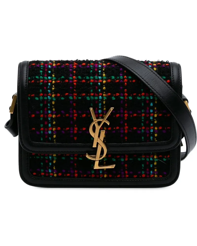 Saint Laurent Hobo Bags Small Tweed Solferino Crossbody schwarz Schwarz