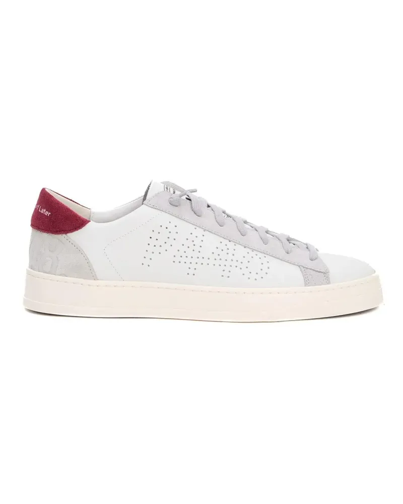P448 Low-Top Sneaker White Leather And Bordeaux Suede Sneakers weiß Weiß