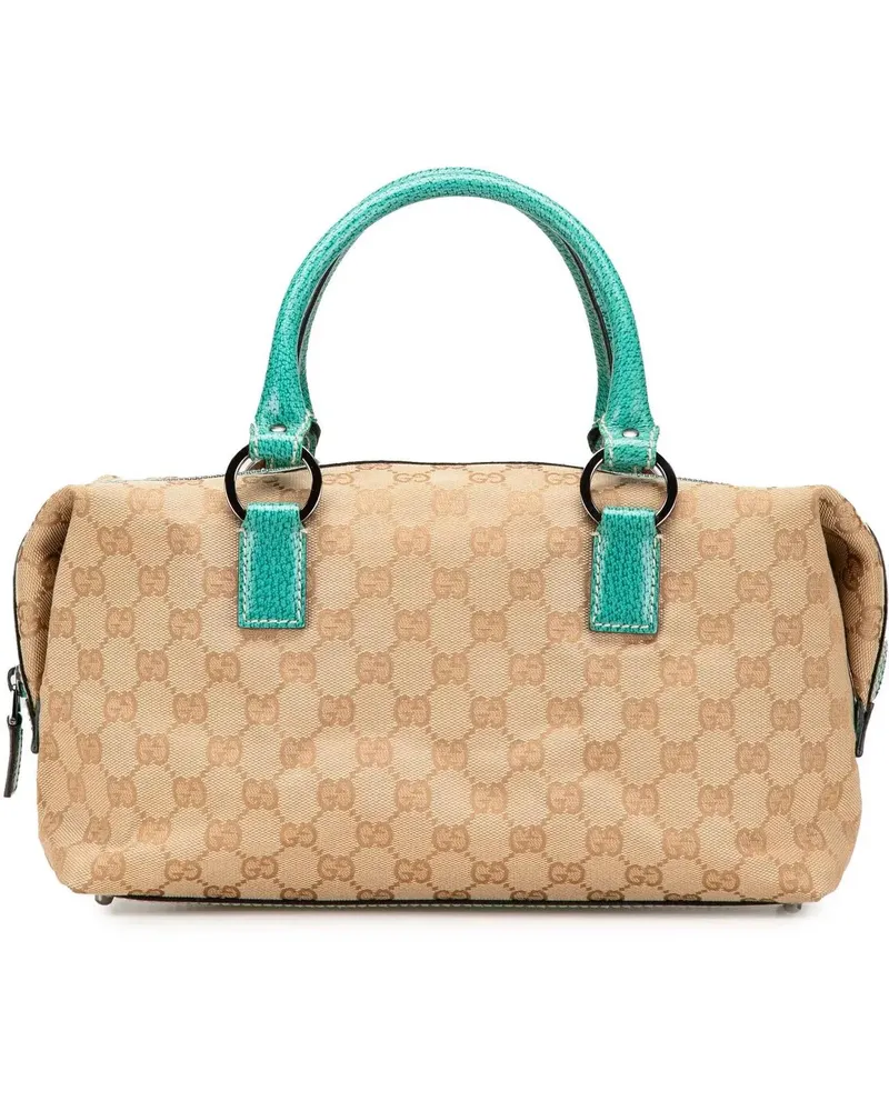Gucci Crossbody Bags GG Canvas Boston Bag braun Braun