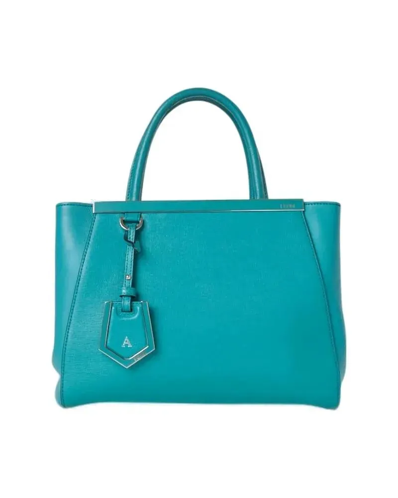 Fendi Crossbody Bags 2 Jours Small Turquoise Handbag grün Grün