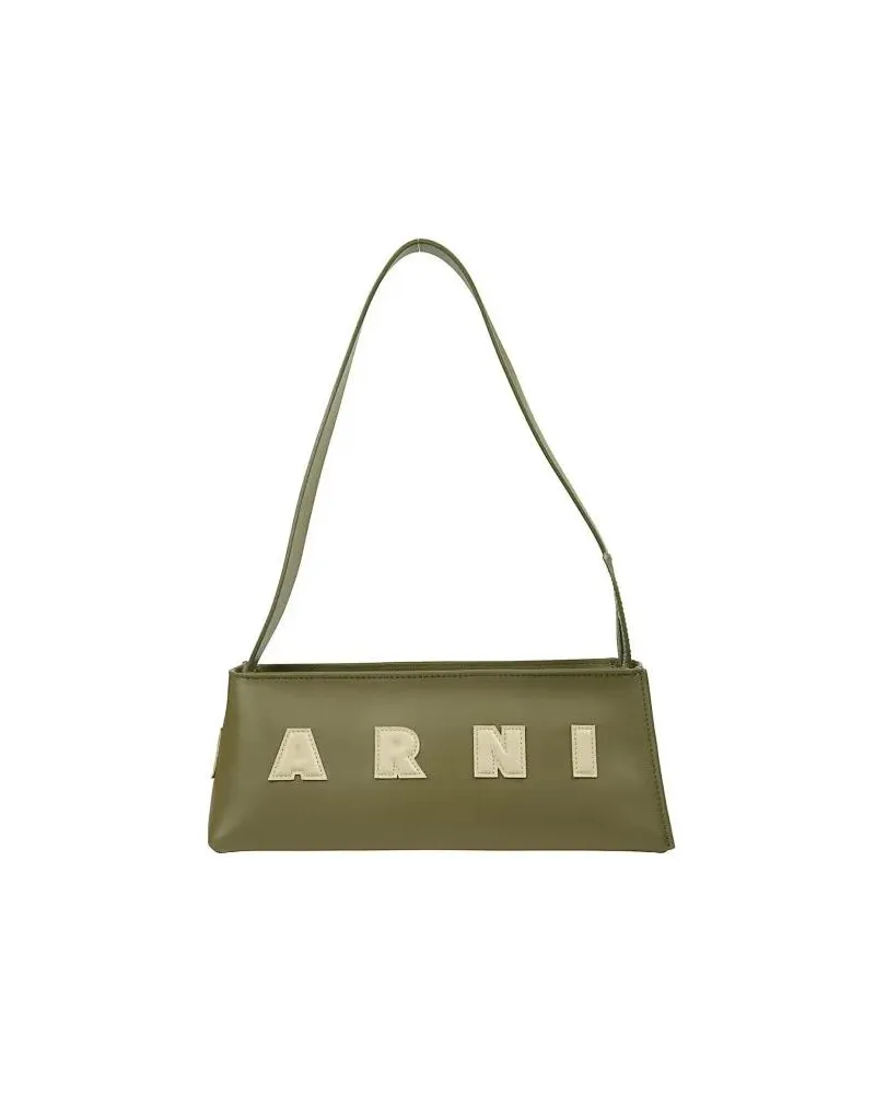 Marni Hobo Bags Medium Rectangular Shoulder Bag grün Grün