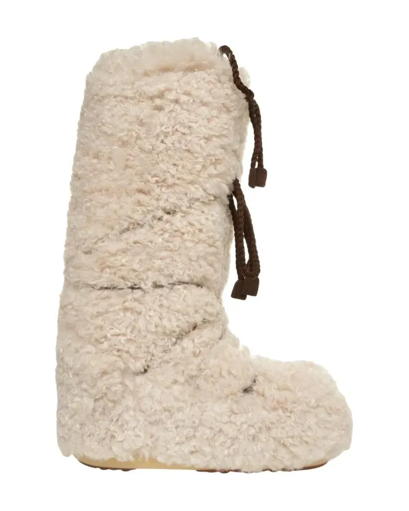 Moon Boot Stiefel Icon Curly Extra' Sheepskin Boots beige Beige