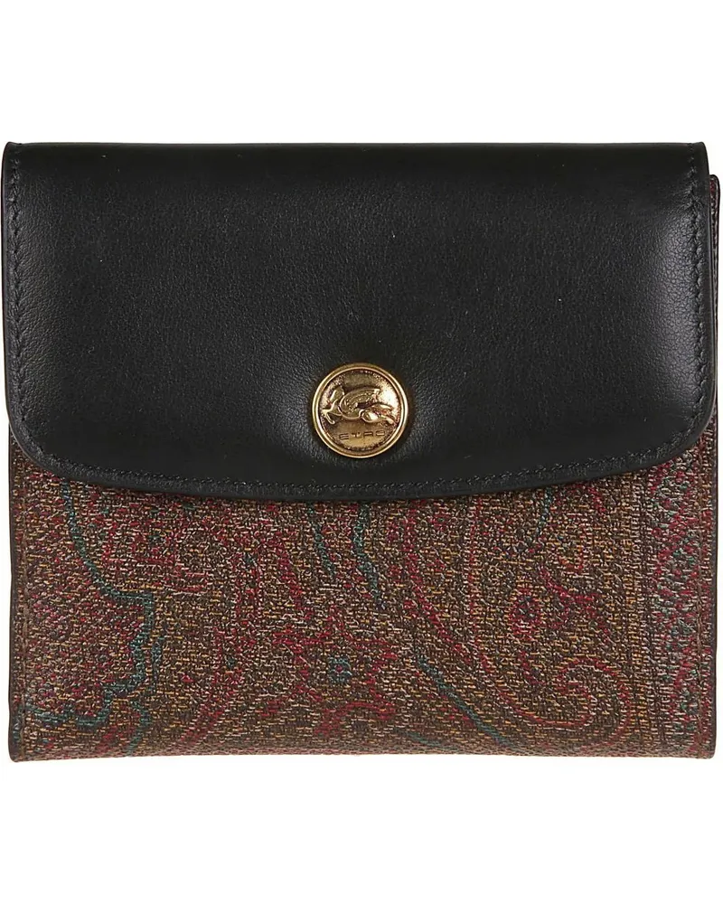 Etro Portemonnaie Small Wallet Black schwarz Schwarz