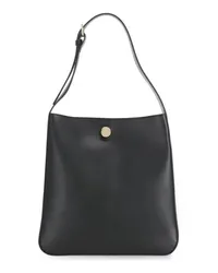 Fabiana Filippi Shopper Black Leather Shoulder Bag Schwarz