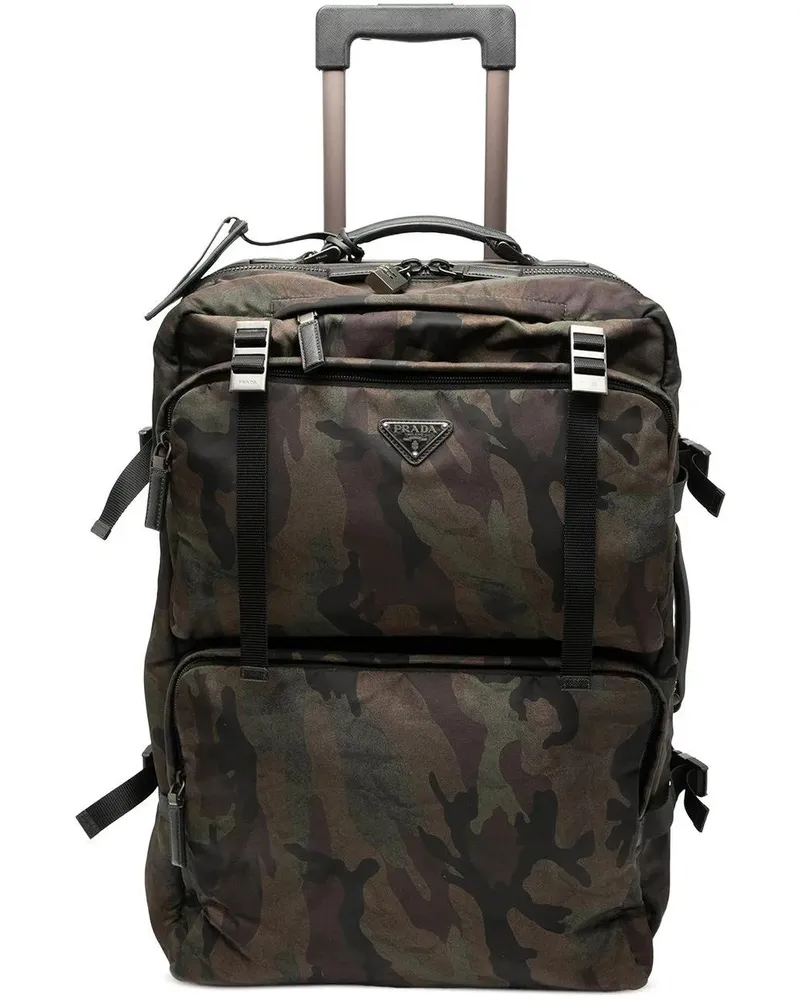 Prada Weekender Tessuto Camouflage Trolley braun Braun