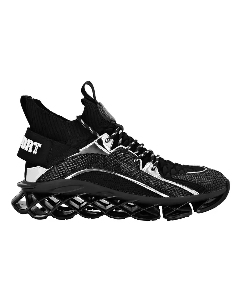 Philipp Plein Low-Top Sneaker Runner Sneaker Tiger schwarz Schwarz