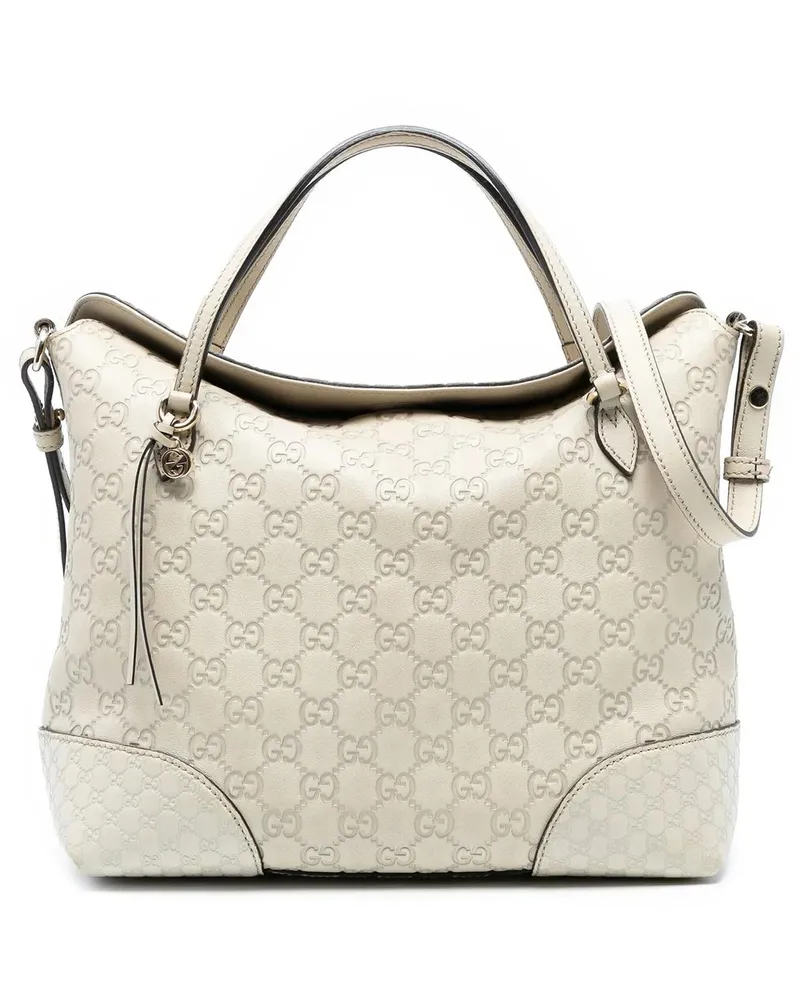 Gucci Hobo Bags Medium ssima Bree Fold Over Tote weiß Weiß