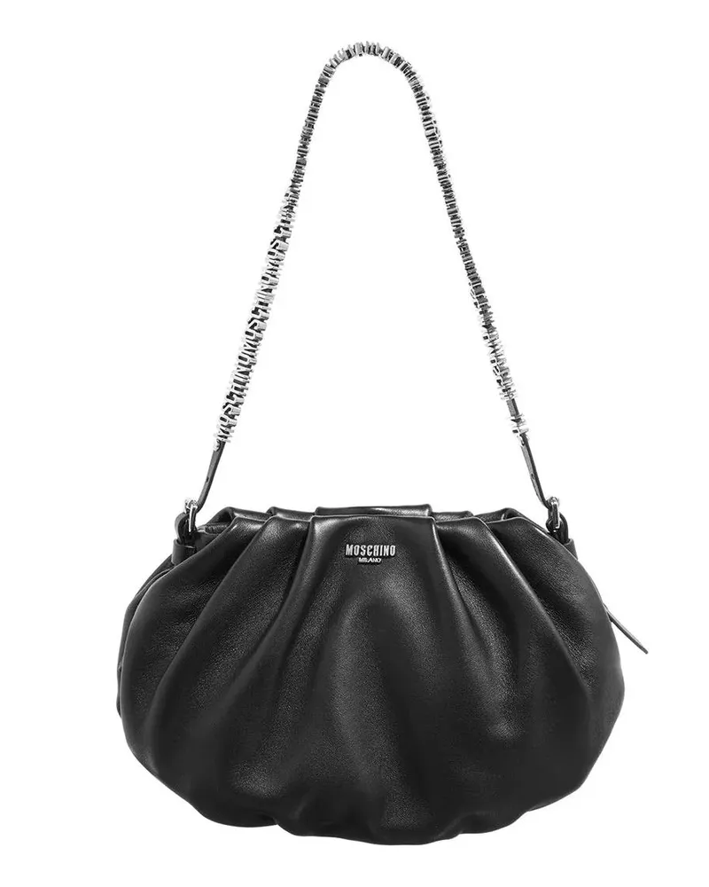 Moschino Clutches Mini Lettering schwarz Schwarz