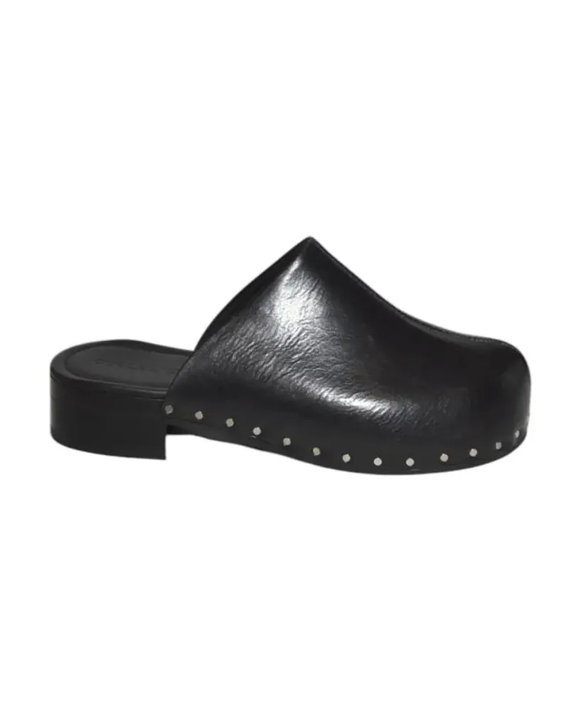 Our Legacy Slipper & Pantoletten Naoto Black Leather Clog schwarz Schwarz