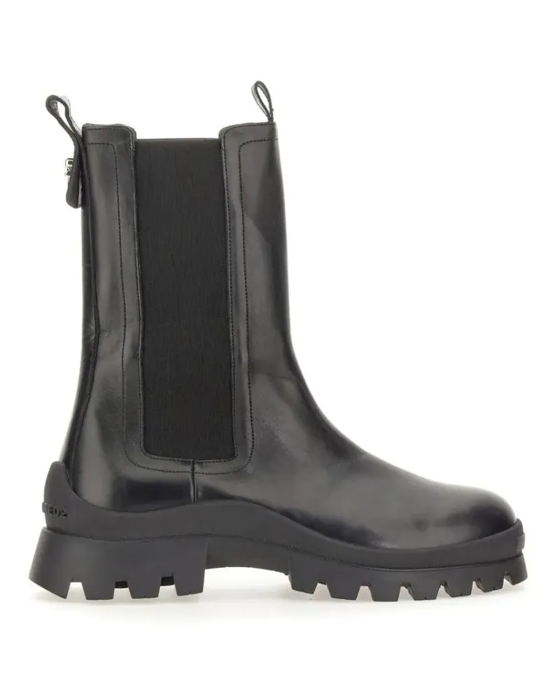 Dsquared2 Stiefel Leather Boots schwarz Schwarz