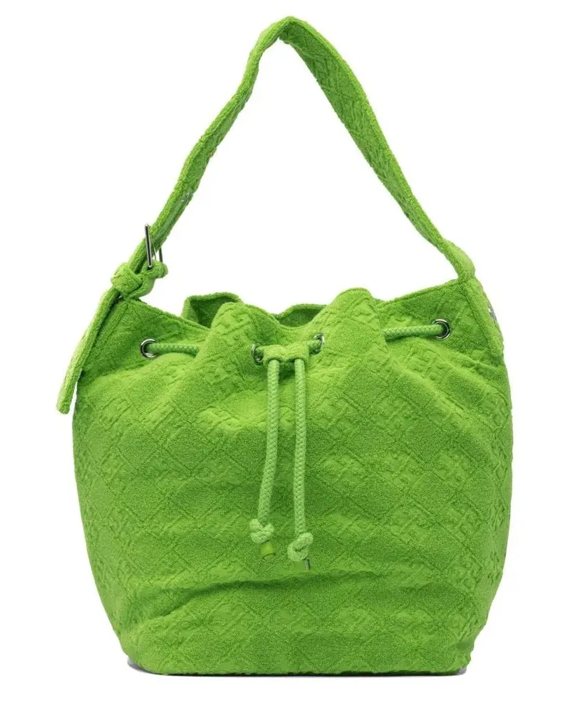 Tory Burch Beuteltaschen Terry Fabric Oversized Bucket Bag grün Grün