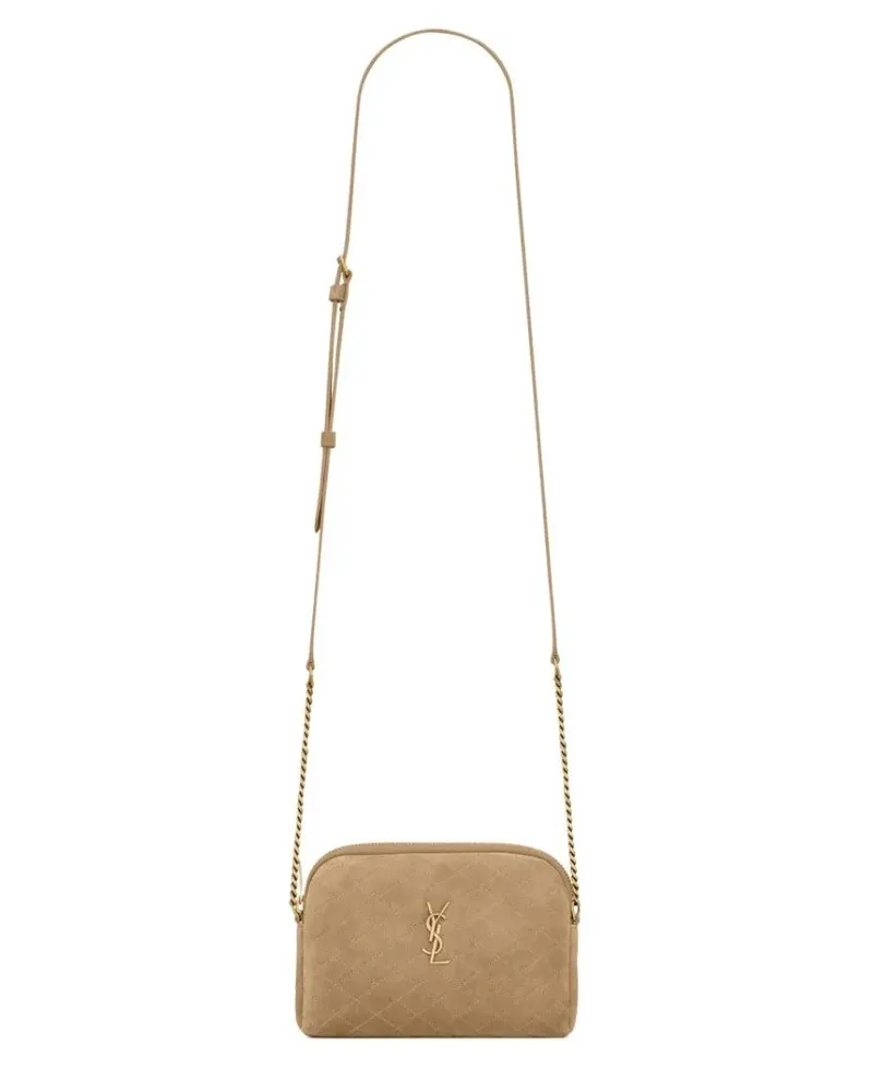 Saint Laurent Clutches "Gaby" Clutch Bag With Zipper beige Beige