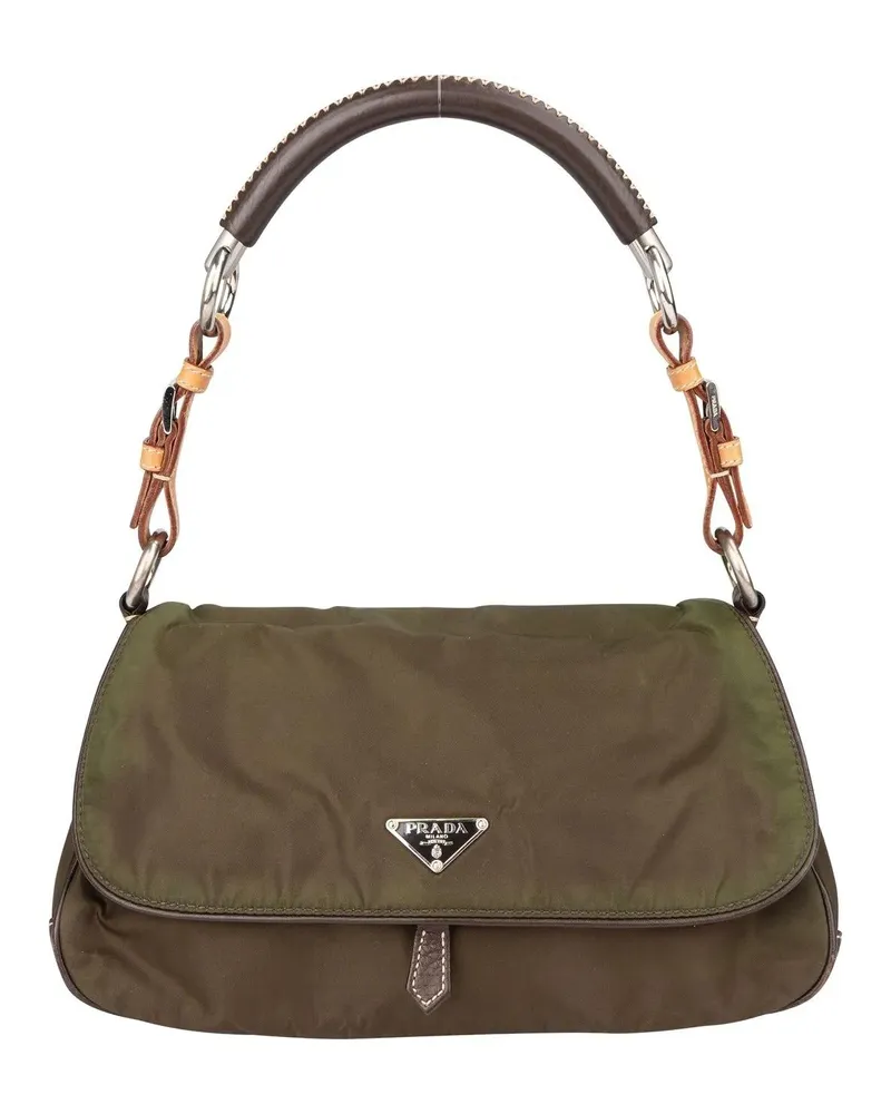 Prada Crossbody Bags  Green Nylon Daino Shoulder Bag grün Grün